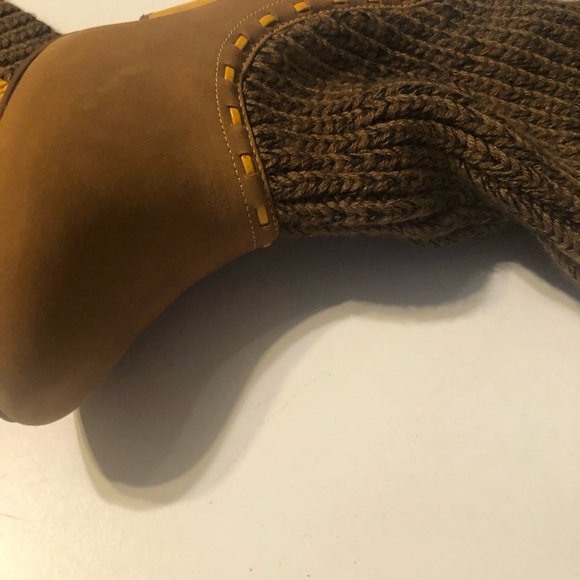 Woman’s Chunky fall unique Y2k wedge sweater sock style fleece pumps - Picture 3 of 10